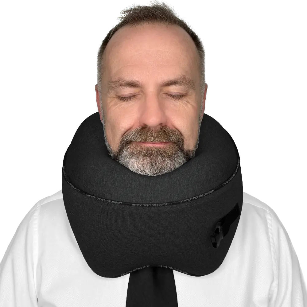 how to wear a travel pillow - Front Position
